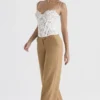 Cameron Caramel Relaxed Tailored Trousers