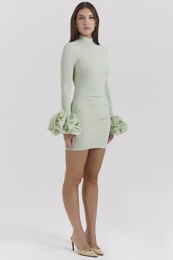Camilla Pistachio Ruffle Cuff Mini Dress Camilla Pistachio Ruffle Cuff Mini Dress