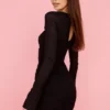 Camille Black Real Silk Cutout Mini Dress Camille Black Real Silk Cutout Mini Dress