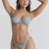 Capri Blue Paisley High Leg Bikini Bottom