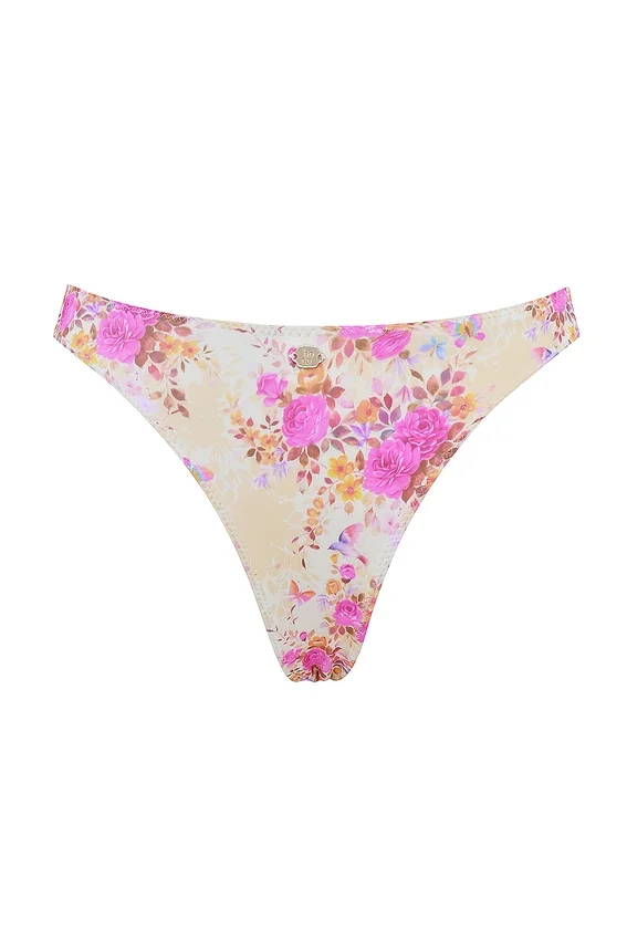 Capri Floral Print High Leg Bikini Bottom Capri Floral Print High Leg Bikini Bottom