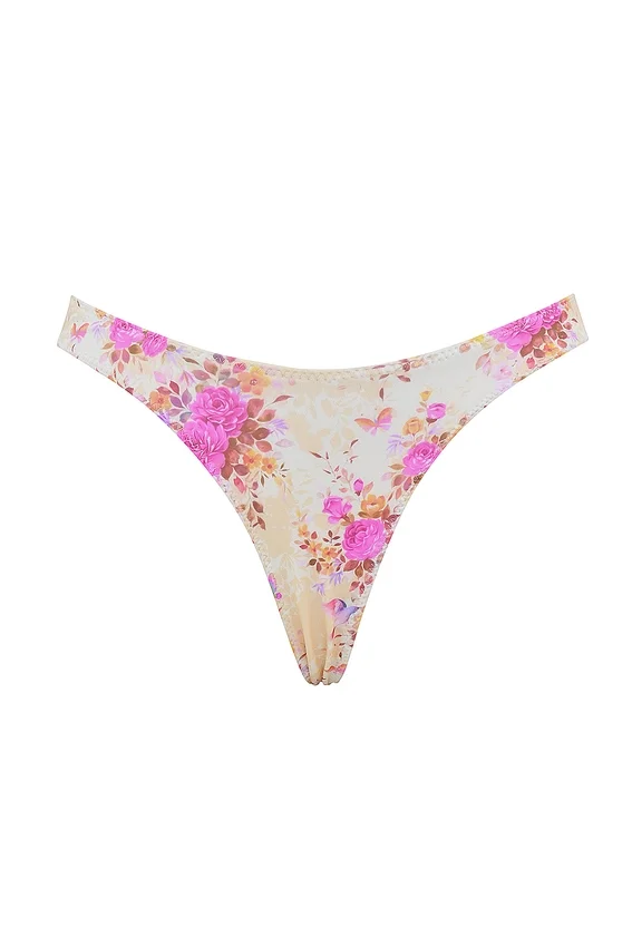 Capri Floral Print High Leg Bikini Bottom Capri Floral Print High Leg Bikini Bottom