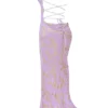 Capriana  Orchid Jacquard Satin Gown