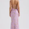 Capriana  Orchid Jacquard Satin Gown