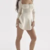 Caprice Cream Dainty Knit Mini Dress Caprice Cream Dainty Knit Mini Dress