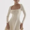 Caprice Cream Dainty Knit Mini Dress Caprice Cream Dainty Knit Mini Dress