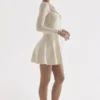 Caprice Cream Dainty Knit Mini Dress Caprice Cream Dainty Knit Mini Dress