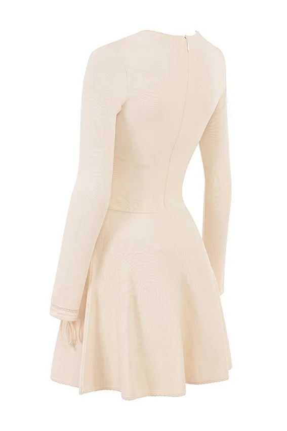 Caprice Cream Dainty Knit Mini Dress Caprice Cream Dainty Knit Mini Dress