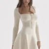 Caprice Cream Dainty Knit Mini Dress Caprice Cream Dainty Knit Mini Dress