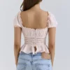 Cara Pink Lace Peplum Top Cara Pink Lace Peplum Top