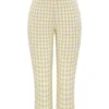 Carella Gingerbread Gingham Capri Trousers Carella Gingerbread Gingham Capri Trousers