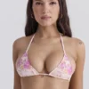 Caribe Floral Print Bikini Top