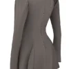 Carlina Mocha Long Sleeve Mini Dress Carlina Mocha Long Sleeve Mini Dress