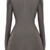 Carlina Mocha Long Sleeve Mini Dress Carlina Mocha Long Sleeve Mini Dress