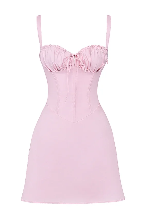 Carlotta Baby Pink Corset Mini Dress Carlotta Baby Pink Corset Mini Dress