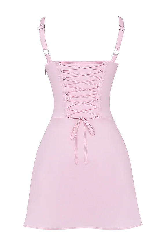 Carlotta Baby Pink Corset Mini Dress Carlotta Baby Pink Corset Mini Dress