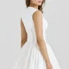Carmel White Stretch Cotton Mini Dress Carmel White Stretch Cotton Mini Dress