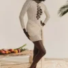 Carmelita Natural Knit Lace Up Dress Carmelita Natural Knit Lace Up Dress