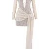 Carmelita Natural Knit Lace Up Dress Carmelita Natural Knit Lace Up Dress