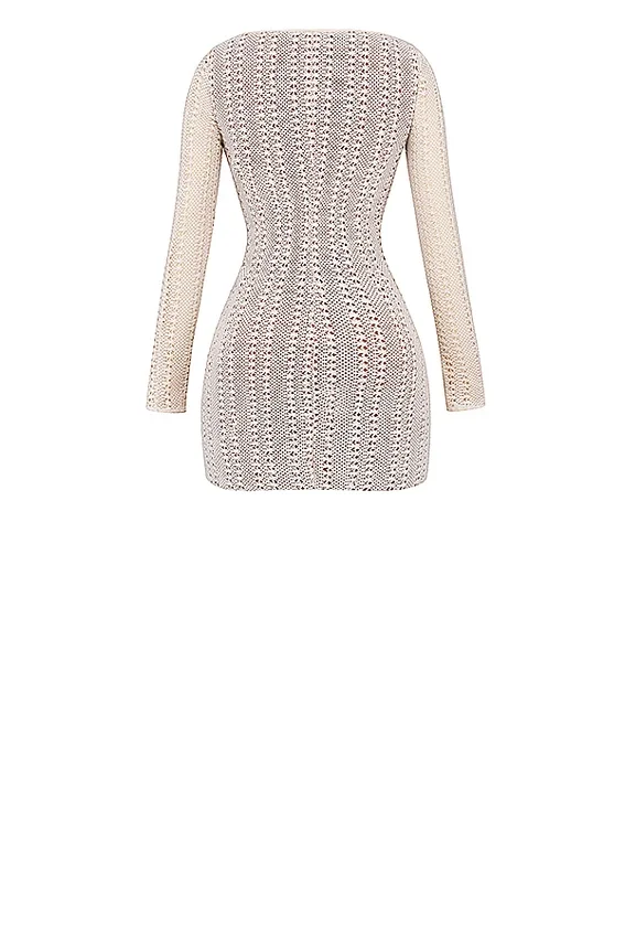 Carmelita Natural Knit Lace Up Dress Carmelita Natural Knit Lace Up Dress