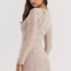 Carmelita Natural Knit Lace Up Dress Carmelita Natural Knit Lace Up Dress