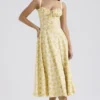 Carmen Buttercup Vintage Floral Print Cotton Bustier Sundress Carmen Buttercup Vintage Floral Print Cotton Bustier Sundress