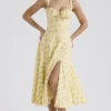 Carmen Buttercup Vintage Floral Print Cotton Bustier Sundress Carmen Buttercup Vintage Floral Print Cotton Bustier Sundress