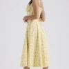 Carmen Buttercup Vintage Floral Print Cotton Bustier Sundress Carmen Buttercup Vintage Floral Print Cotton Bustier Sundress