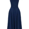 Carmen French Navy Bustier Sundress