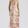Carmen Pink Peony Print Cotton Bustier Sundress Carmen Pink Peony Print Cotton Bustier Sundress