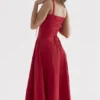 Carmen Red Rose Bustier Sundress