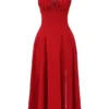 Carmen Red Rose Bustier Sundress
