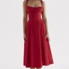 Carmen Red Rose Bustier Sundress