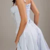 Carmen Soft Blue Cotton Bustier Sundress