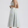 Carmen Soft Blue Vintage Floral Print Cotton Bustier Sundress Carmen Soft Blue Vintage Floral Print Cotton Bustier Sundress