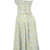 Carmen Soft Blue Vintage Floral Print Cotton Bustier Sundress Carmen Soft Blue Vintage Floral Print Cotton Bustier Sundress