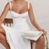 Carmen White Bustier Sundress Carmen White Bustier Sundress