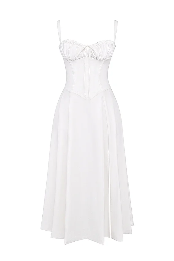 Carmen White Bustier Sundress Carmen White Bustier Sundress