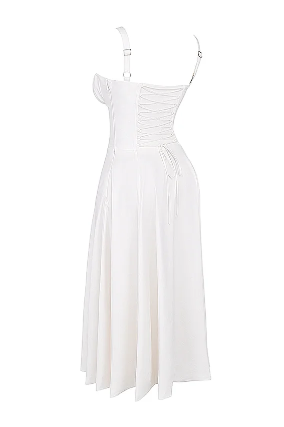 Carmen White Bustier Sundress Carmen White Bustier Sundress