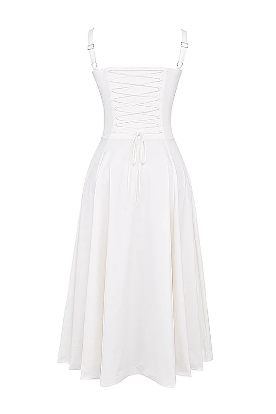 Carmen White Bustier Sundress Carmen White Bustier Sundress