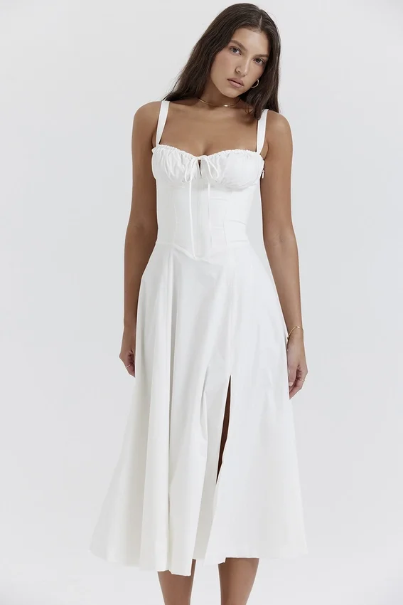 Carmen White Bustier Sundress Carmen White Bustier Sundress