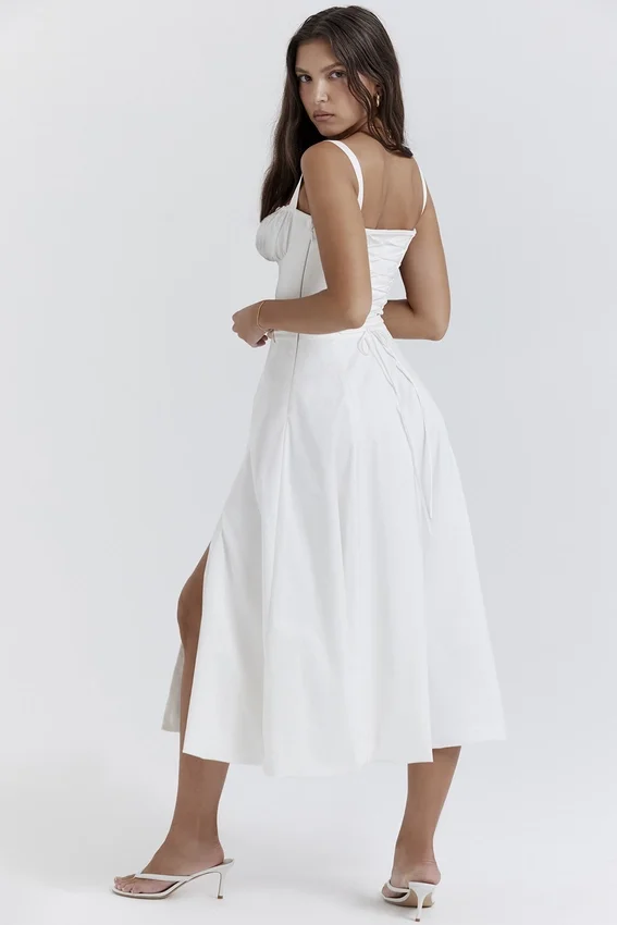 Carmen White Bustier Sundress Carmen White Bustier Sundress