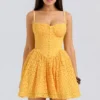Carolina Apricot Lace Corset Mini Dress Carolina Apricot Lace Corset Mini Dress