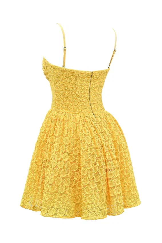 Carolina Apricot Lace Corset Mini Dress Carolina Apricot Lace Corset Mini Dress