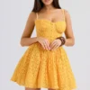 Carolina Apricot Lace Corset Mini Dress Carolina Apricot Lace Corset Mini Dress