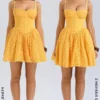 Carolina Apricot Lace Corset Mini Dress Carolina Apricot Lace Corset Mini Dress