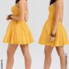 Carolina Apricot Lace Corset Mini Dress Carolina Apricot Lace Corset Mini Dress