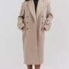 Carter Oatmeal Double Breasted Coat