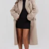 Carter Oatmeal Double Breasted Coat