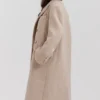 Carter Oatmeal Double Breasted Coat